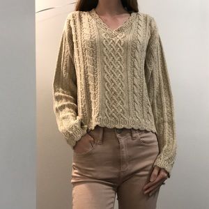 Parkhurst cable-knit oatmeal sweater